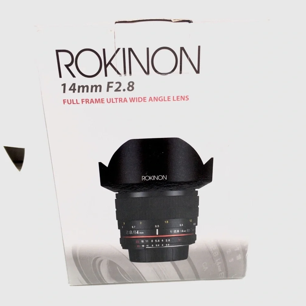 Rokinon 14mm F2.8 ED AS IF UMC Manual Focus Lens + AE Chip for Canon AE Camera